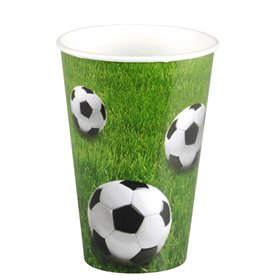 Drinking Cups Cardboard 200cc "Football" Ø 70 x 97mm -Horecavoordeel.com-