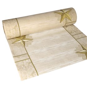 Table runner Champagne "Rising Star" "ROYAL Collection" 24m x 400mm