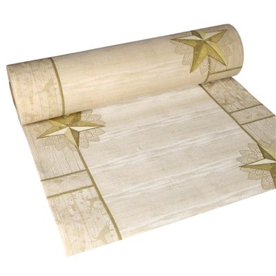 Table runner Champagne "Rising Star" "ROYAL Collection" 24m x 400mm