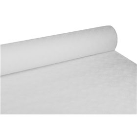 Tablecloth Paper Roll White With Damask Print 100 x 1 meter