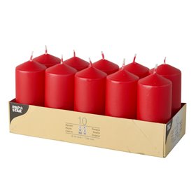 Pillar candles Red Ø 40 x 90mm