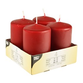 Pillar candles Bordeaux Ø 50 x 80mm