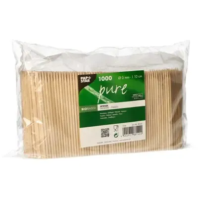 Spiesjes Hout "Pure" Ø 3 x 100mm