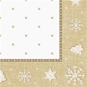 Napkins Gold "Christmas" "ROYAL Collection" 1/4 Fold 400 x 400mm