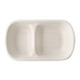 Bowls Sugarcane 750cc "Pure" White 2-Compartment 229 x 134 x 44mm