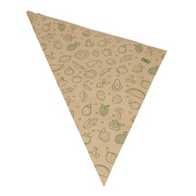 Cone Bags "Fruits & Vegs" Brown Kraft Paper 525 x 370 x 370mm (Filling content 1500 Grams)