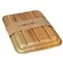 Trays of Palm Leaf 2-Compartment "Pure" Rectangular with Lid and Sleeve 235 x 160 x 35mm