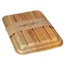 Trays of Palm Leaf 2-Compartment "Pure" Rectangular with Lid and Sleeve 235 x 160 x 35mm