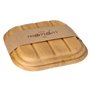 Palm Leaf Trays "Pure" Rectangular with Lid and Sleeve 180 x 180 x 40mm