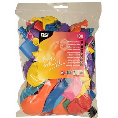 Balloons Color Assortment With Pump Ø 220mm