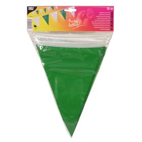 Pennant Garland Foil Green White Water Resistant 10 Meters