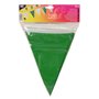 Pennant Garland Foil Green White Water Resistant 10 Meters