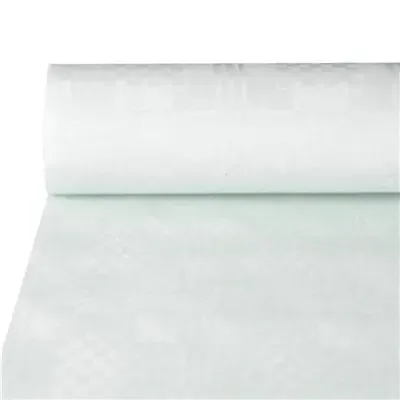 Tafelkleed Papier Rol Wit Met Damastprint 10 x 1 meter