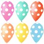 Ballonnen "Dots" Kleuren Assortiment (Geschikt voor Helium) Ø 290mm