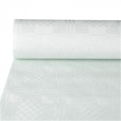 Tablecloth Paper Roll White With Damask Print 50 x 0.8 meters (Small package)