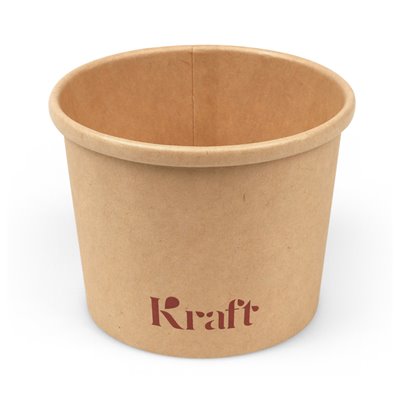 Soup cup 350 ml /12oz Kraft Brown Cardboard Ø 98mm