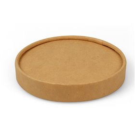 Lid soup cup Kraft Brown Cardboard Ø 98mm