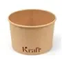 Saladebakje 230 ml Kraft Bruin Karton Ø 92mm