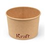 Salad bowl 230 ml Kraft Brown Cardboard Ø 92mm