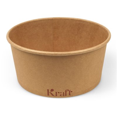 Salad bowl 1000 ml Kraft Brown Cardboard Ø 150mm