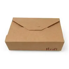 Meal tray - Lunch box 2000ml Kraft Brown Cardboard