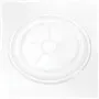 Sushi Tray HP-65 Black PS + Lid Transparent OPS Round 381 x 47mm