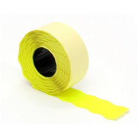 Price Labels 26 x 16mm Fluorescent Yellow Permanent Roll 1100 Pieces