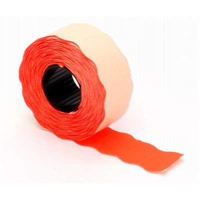 Price Labels 26 x 16mm Fluorescent Red Frozen Glue Roll 1100 Pieces