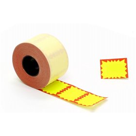 Price Labels 37 x 28mm Yellow Red Roll 700 Pieces