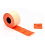 Price Labels 37 x 19mm "Van Voor" Fluorescent Red Rectangular Roll 700 Pieces