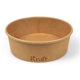 Salad bowl 500 ml Kraft Brown Cardboard Ø 150mm