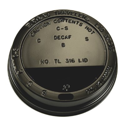 Deksels voor Koffiebekers To Go 8-9oz Ø 80mm Zwart (DL)