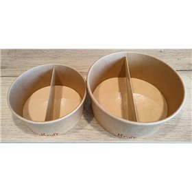 Dividers for Salad bowls Kraft Brown Cardboard Ø 150mm