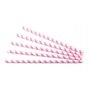 Drinking Straws Paper "FSC" Stripe Pink - White Ø 8 x 240mm Horecavoordeel.com