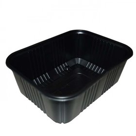 Enterpack Container Topseal Tray Black PP 1000cc