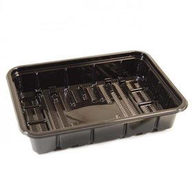 Enterpack Container Topseal Tray Black PP 400cc