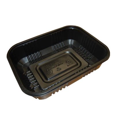 Enterpack Container Topseal Tray Black PP 1700cc