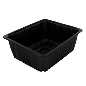 Enterpack Container Topseal Tray Black PP 2900cc