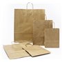 Draagtassen Papier Bruin met Gedraaide Handgrepen 180 x 80 x 235mm -Horecavoordeel.com-