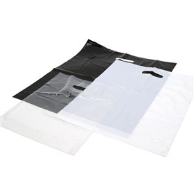 Carrier Bags White (DKT) LDPE 450 x 500 x 40mm 40my -Horecavoordeel.com-