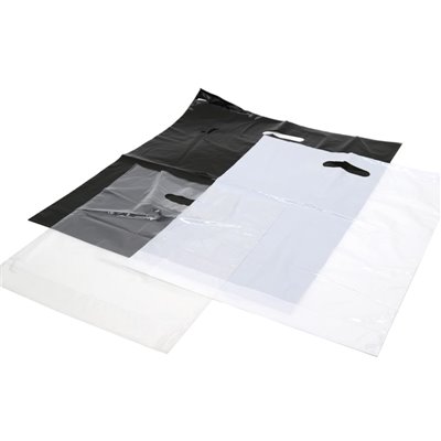 Carrying bags Black (DKT) LDPE 450 x 500 x 40mm 50my -Horecavoordeel.com-