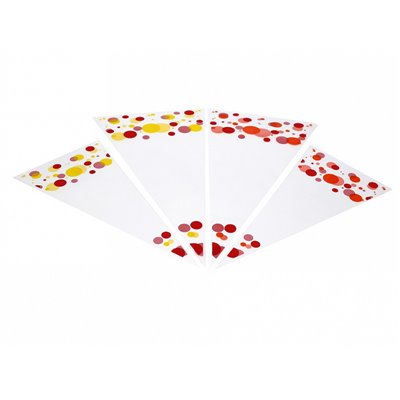 Puntzakken 180 x 370 mm Plastic 250 Gram Stippen Rood Geel