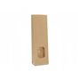 Sealable Brown Kraft Block bottom bag With Window 80+50x250mm