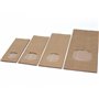 Sealable Brown Kraft Block bottom bag With Window 105+65x298mm