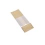 Block bottom bags with Window Kraft look 60my Brown 100 + 60 x 280mm