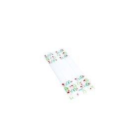 Block bottom bags with "Christmas" print 80 + 50 x 250mm