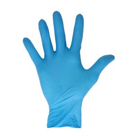 CMT Handschoenen Latex Gepoederd Blauw Maat L -Horecavoordeel.com-