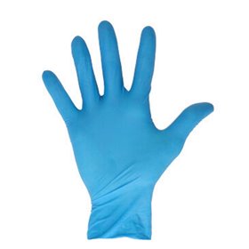 CMT Handschoenen Latex Gepoederd Blauw Maat S -Horecavoordeel.com-