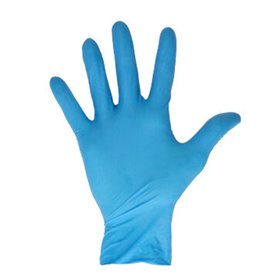 CMT Handschoenen Latex Poedervrij Blauw Maat M -Horecavoordeel.com-