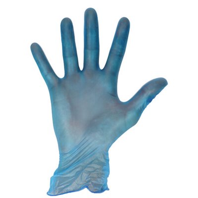 CMT Gloves Vinyl Powder Free Blue Size M -Horecavoordeel.com-